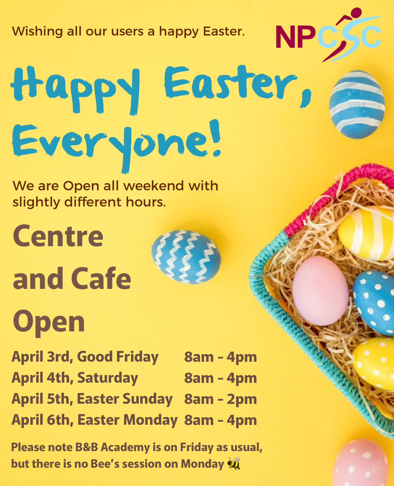 Easter Opening Hours